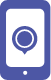Icon of a smartphone with a map icon
